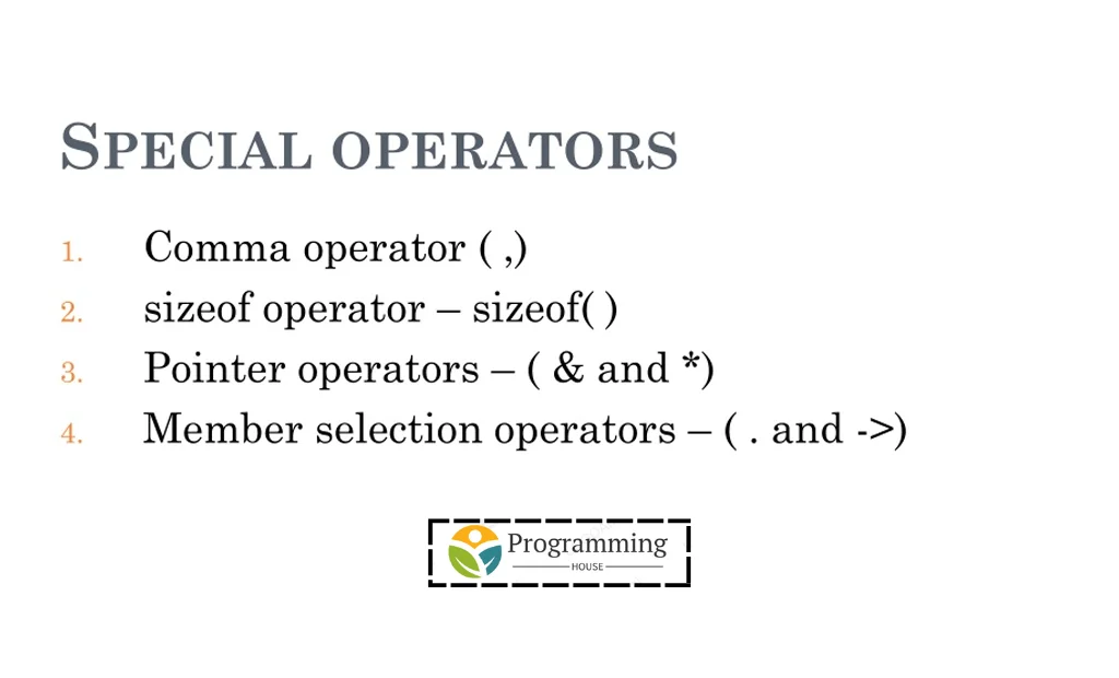 Special Operators in C++