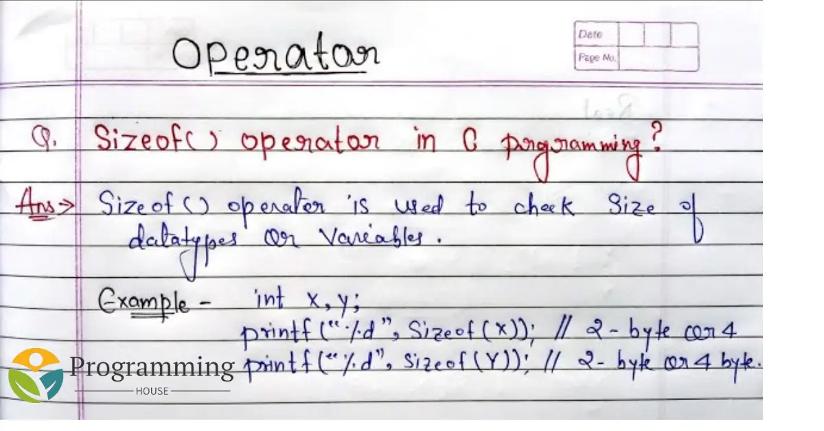 Size of operator in cpp